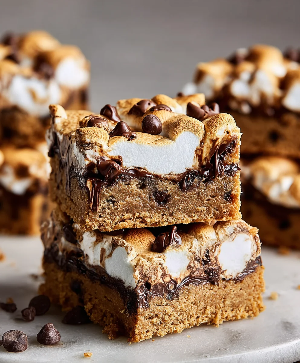 Peanut Butter Smores Blondies-Decadent Treat