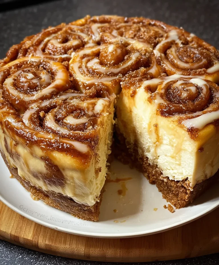 Cinnamon Roll Honeybun Cheesecake – Decadent Dessert