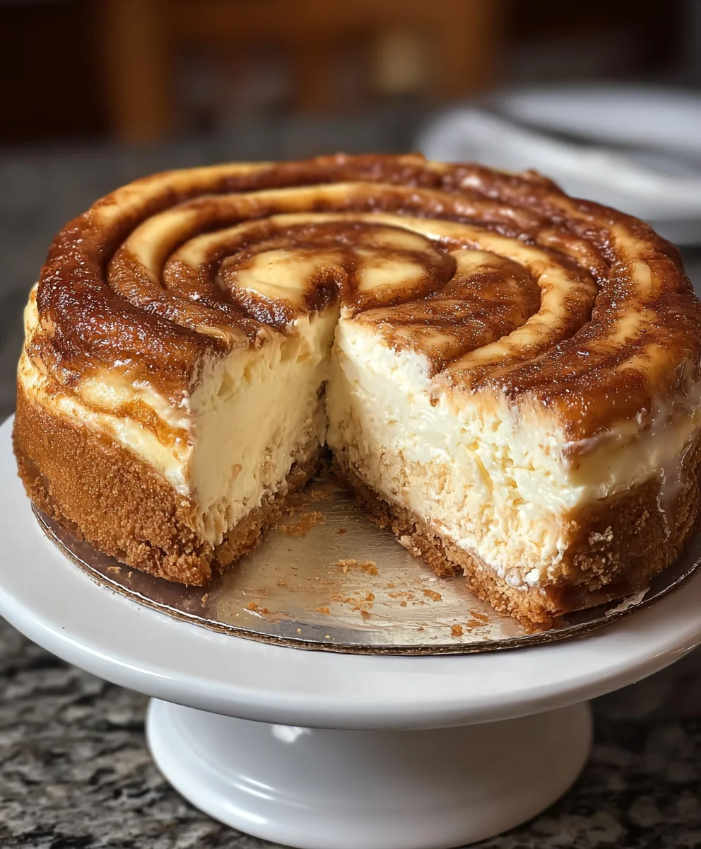Cinnamon Roll Honeybun Cheesecake - Decadent Dessert
