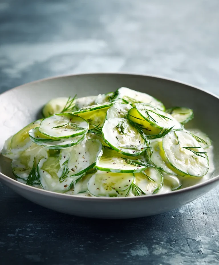 Creamy Cucumber Salad – Easy & Refreshing Recipe