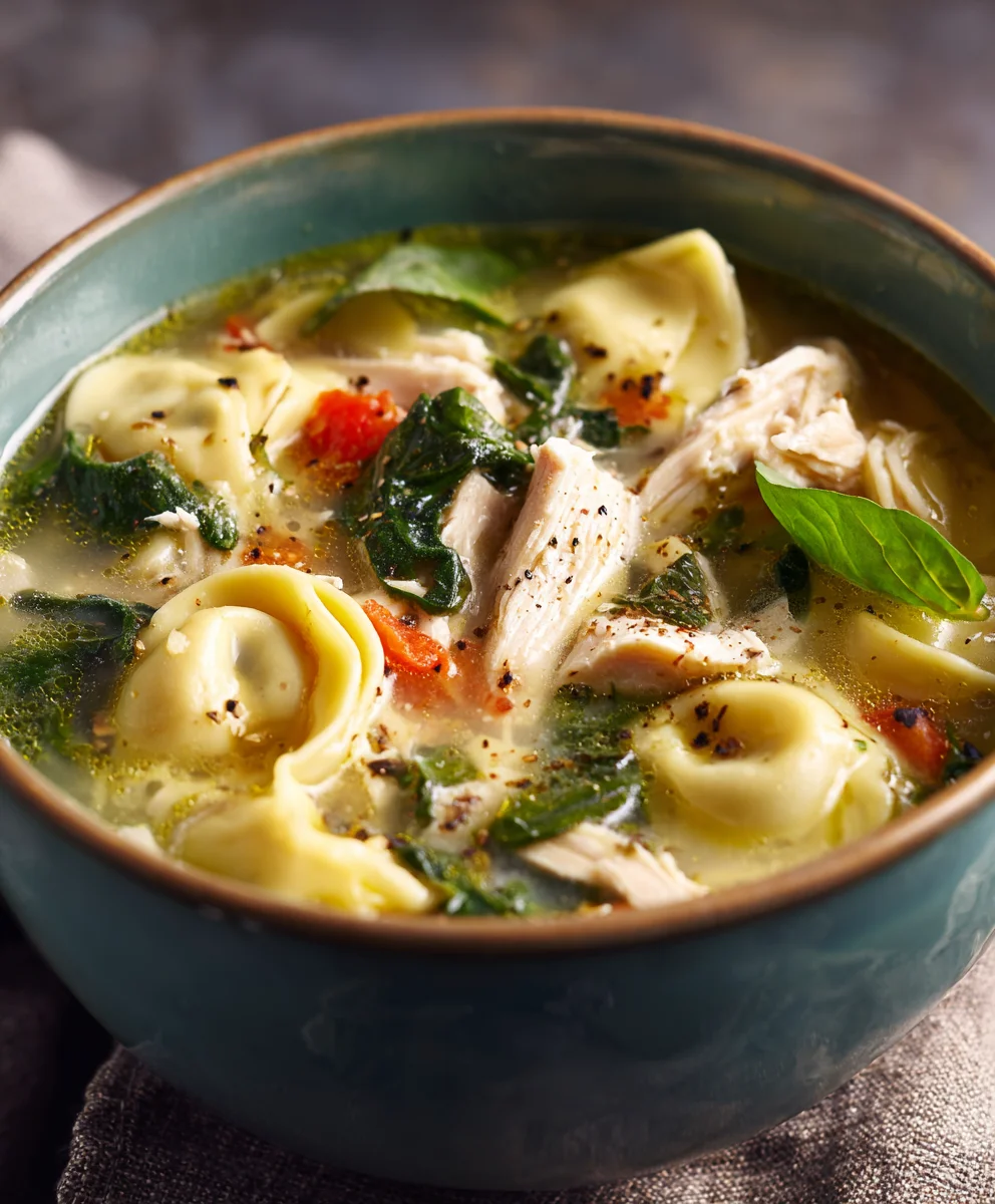 Easy Chicken Tortellini Soup Recipe-Quick & Hearty