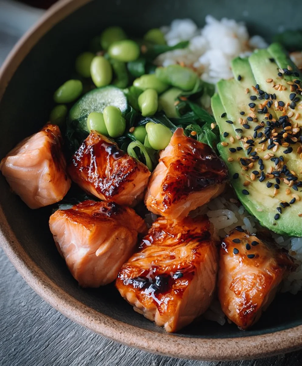 Gluten-Free Teriyaki Salmon Sushi Bowl Recipe