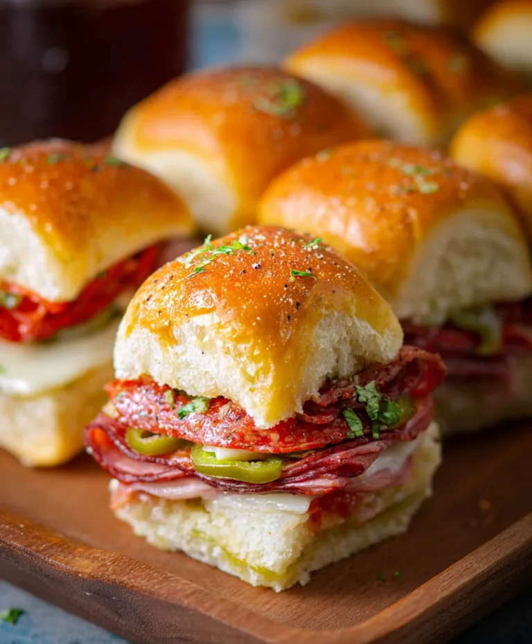 Hot Italian Beef Sub Sliders-Easy Appetizer Recipe