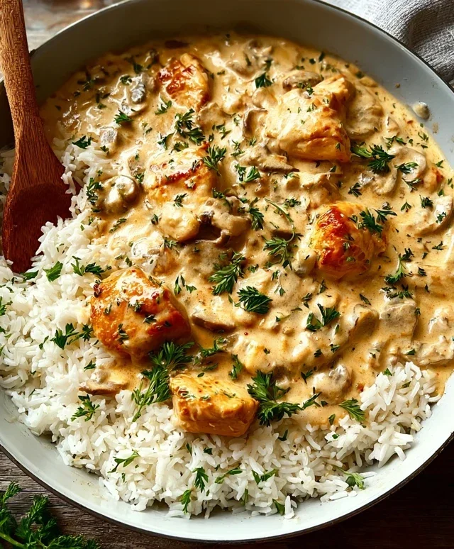 Creamy Smothered Chicken and Rice