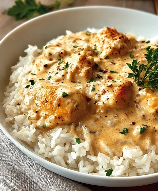 Creamy Smothered Chicken and Rice