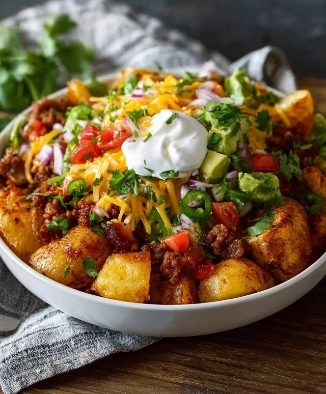 Loaded Potato Taco Bowl