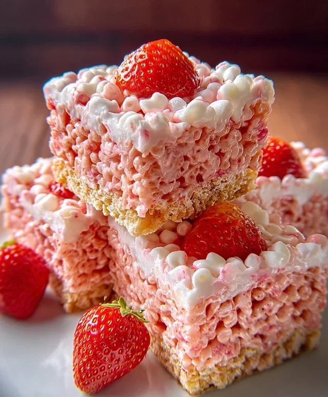 Strawberry Crunch Rice Krispie Treats
