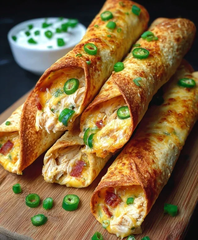 Jalapeno Popper Chicken Taquitos