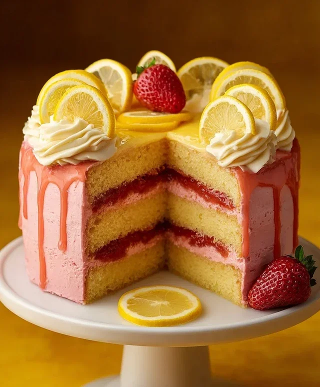 Strawberry Lemonade Cake