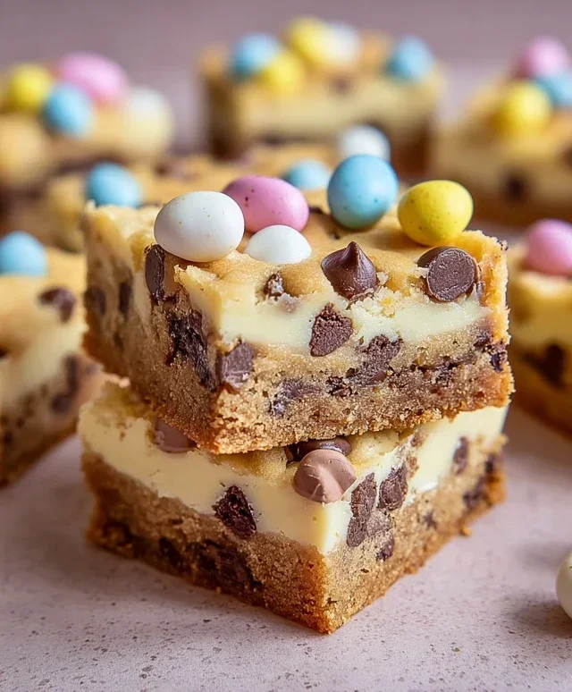 Mini Egg Cheesecake Cookie Bars