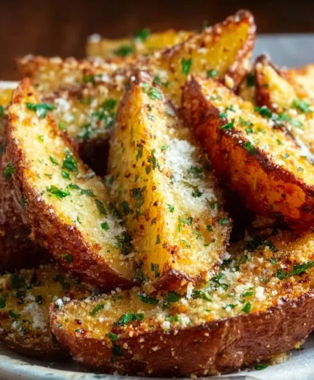 Baked Garlic Parmesan Potato Wedges
