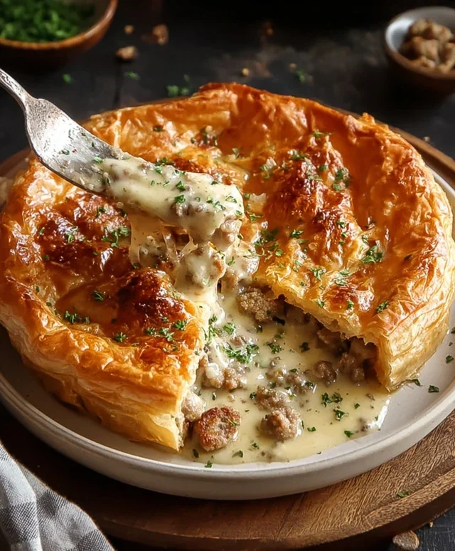Sausage Gravy Puff Pie