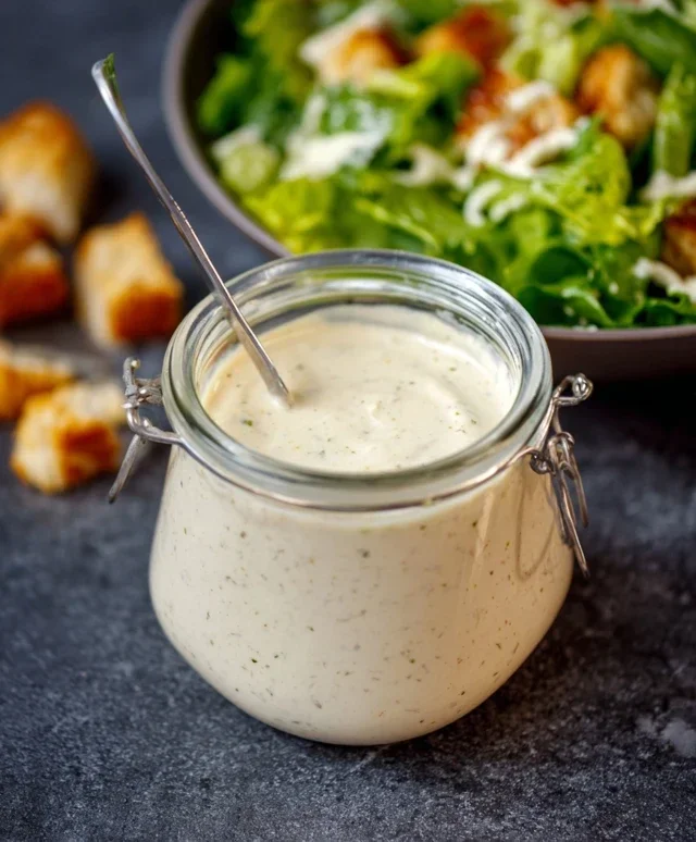 Homemade Creamy Caesar Salad Dressing