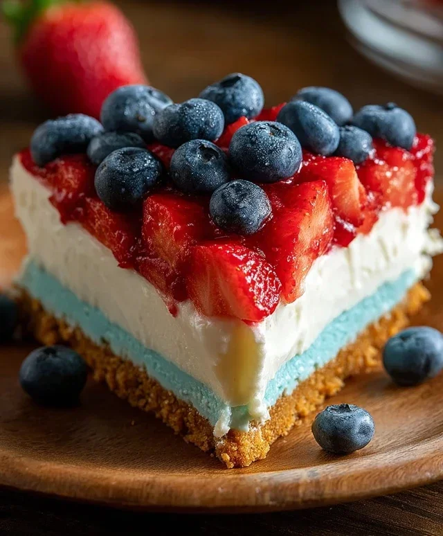 No Bake Patriotic Cheesecake