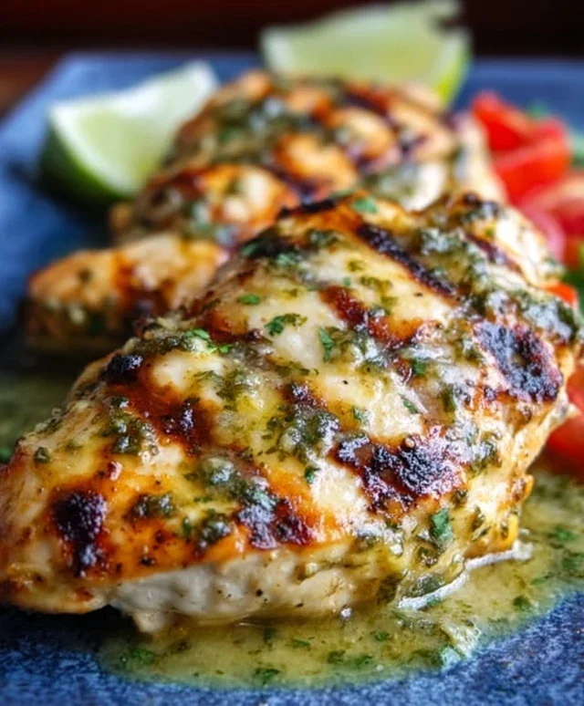 Grilled Salsa Verde Pepper Jack Chicken
