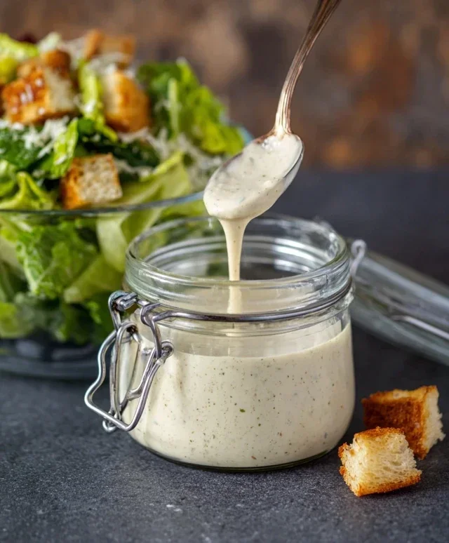 Homemade Creamy Caesar Salad Dressing