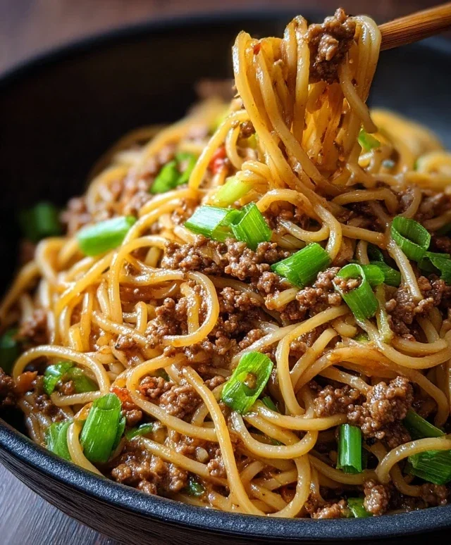 Asian Ground Beef Noodles