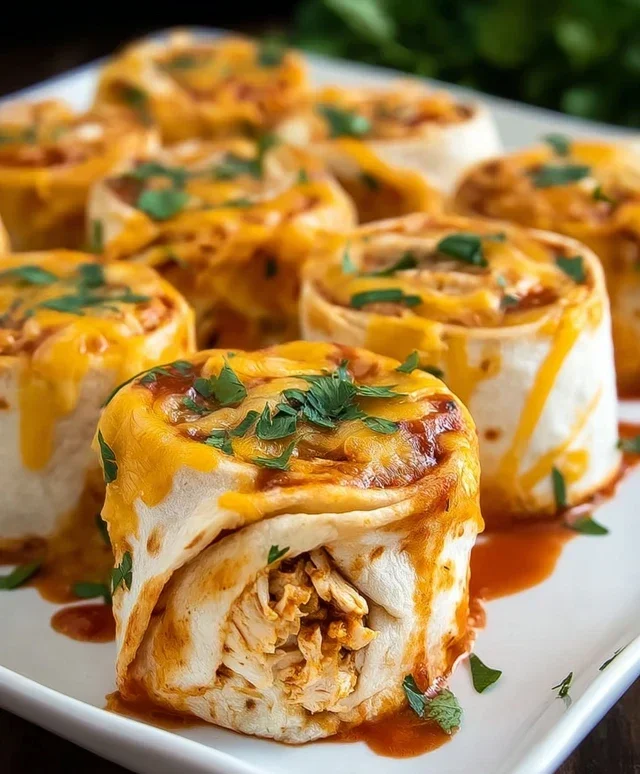 Chicken Enchilada Roll Ups