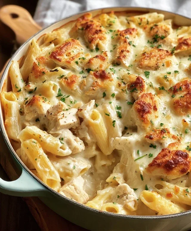 Chicken Alfredo Bake