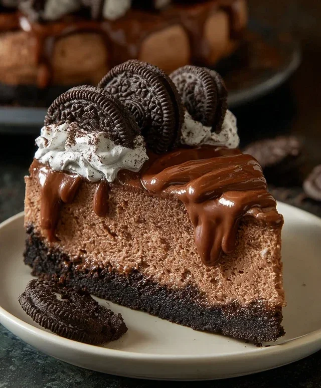 No Bake Oreo Nutella Cheesecake