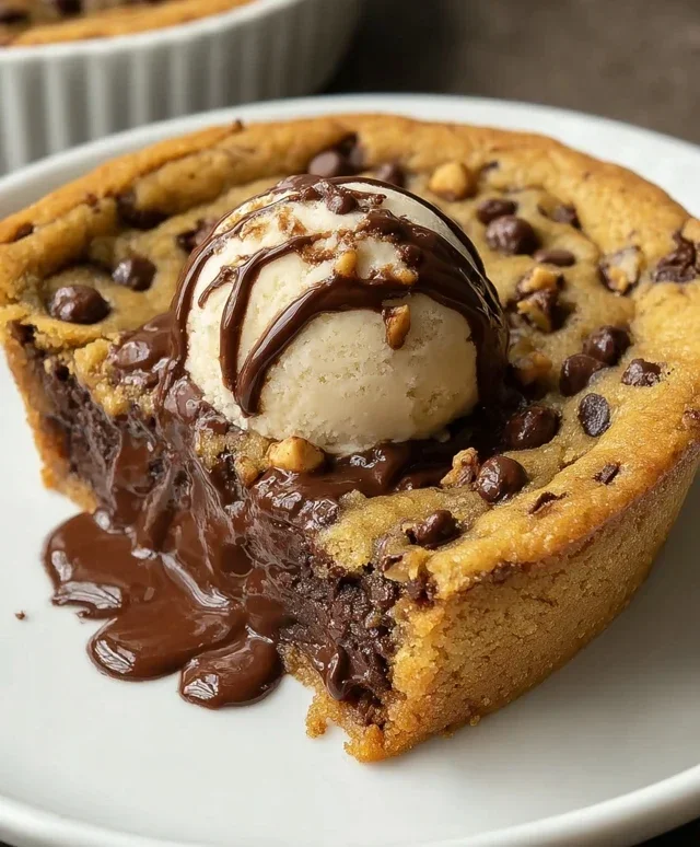 Deep Dish Nutella Cookie Pie