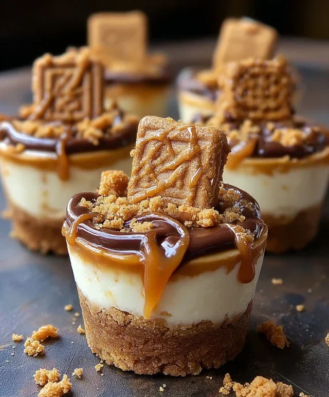 Mini Cookie Butter Cheesecake Cups