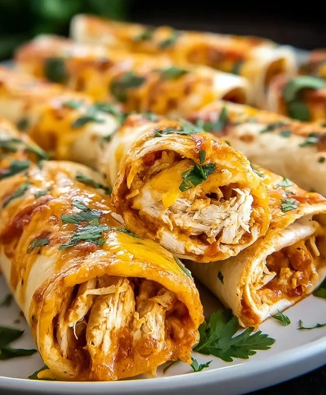 Chicken Enchilada Roll Ups