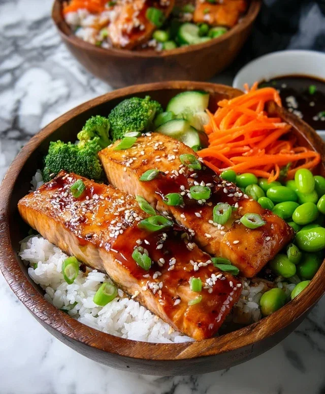 Meal Prep Teriyaki Salmon Rice Bowls
