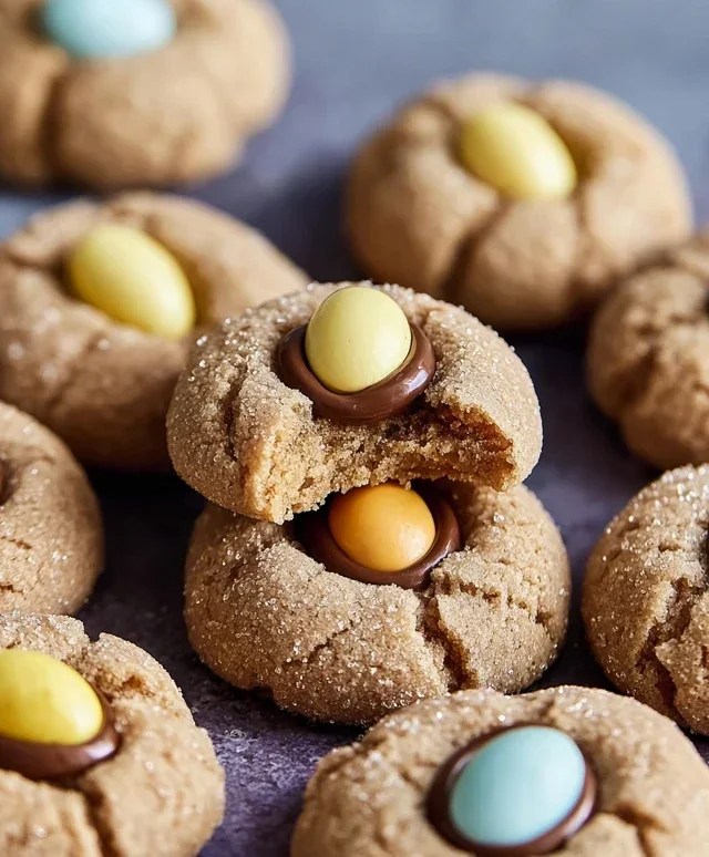Cadbury Egg Kiss Cookies