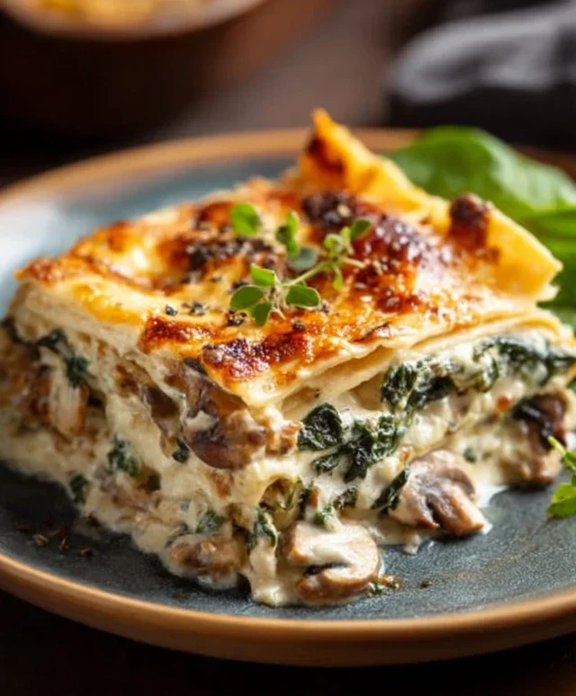 Mushroom And Spinach Lasagna Recipe