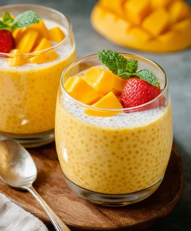 Mango Tapioca Pudding (Mango Sago)