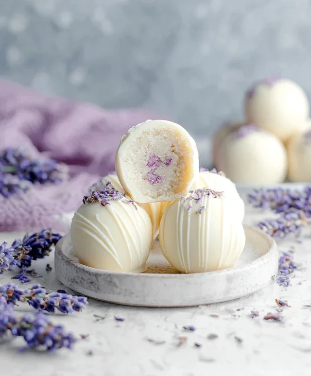 Honey Lavender White Chocolate Truffles