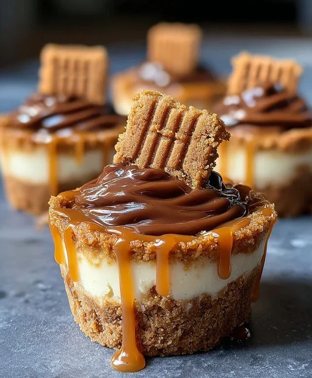 Mini Cookie Butter Cheesecake Cups