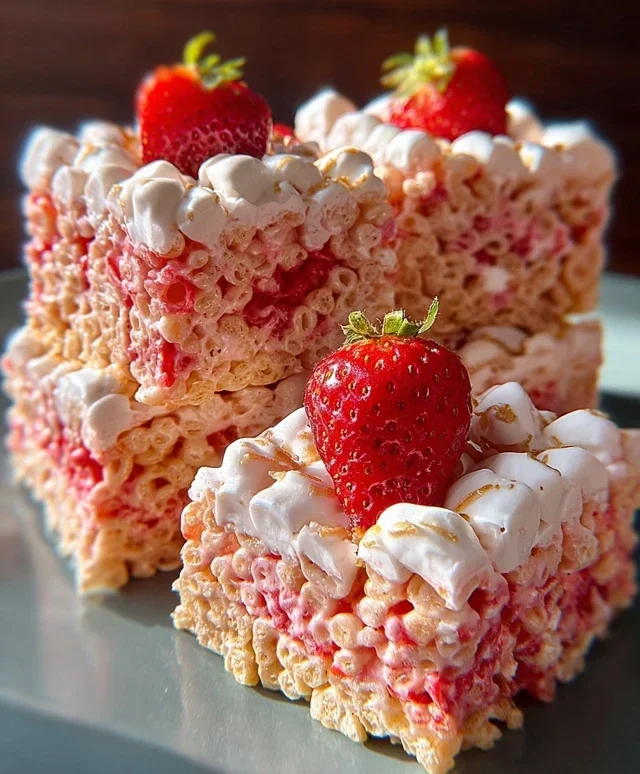 Strawberry Crunch Rice Krispie Treats