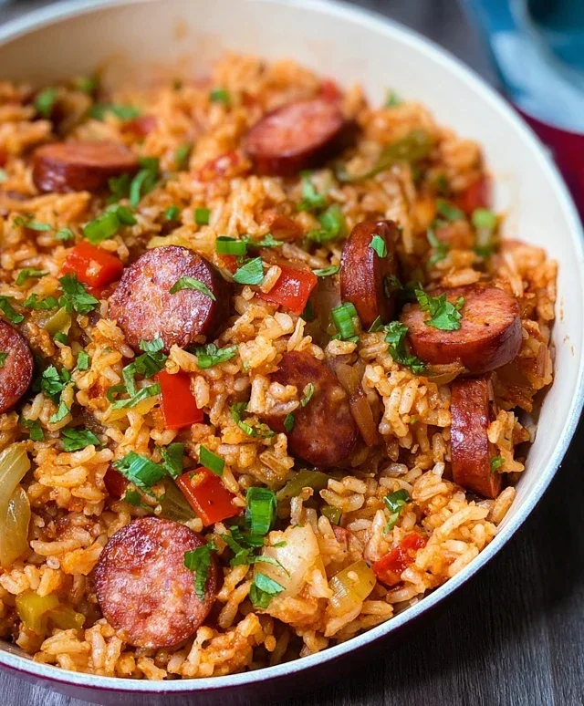 One Pot Smoked Sausage And Rice