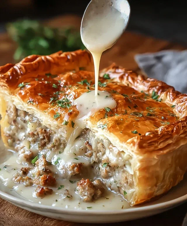 Sausage Gravy Puff Pie