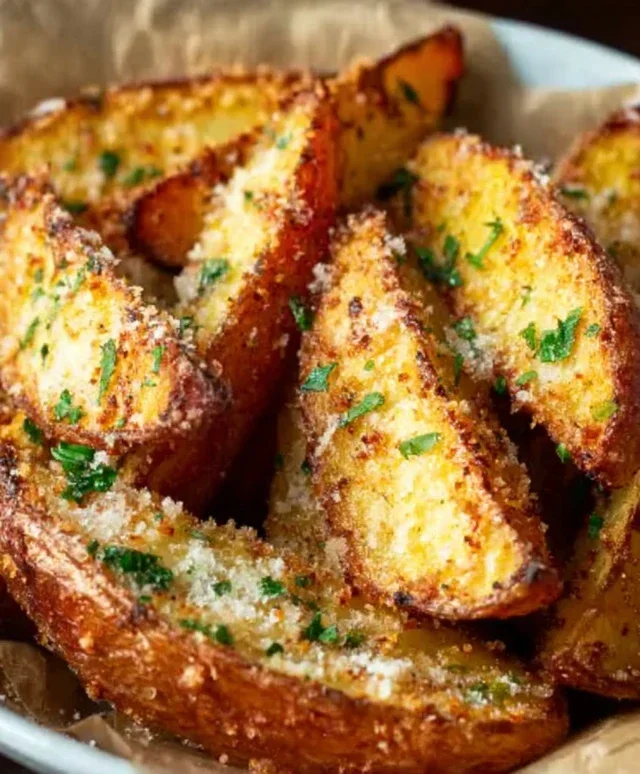 Baked Garlic Parmesan Potato Wedges