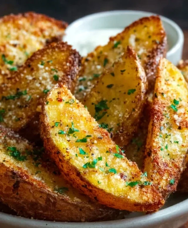 Baked Garlic Parmesan Potato Wedges