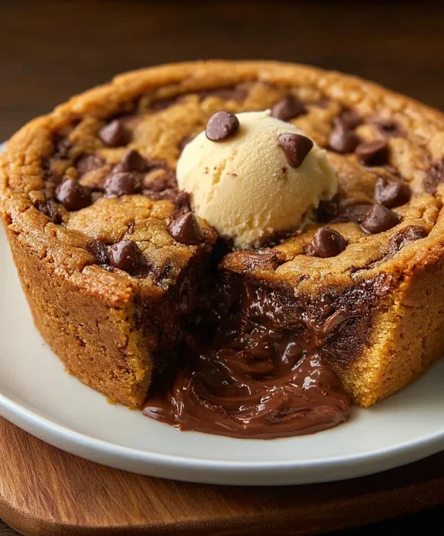 Deep Dish Nutella Cookie Pie