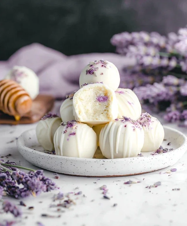 Honey Lavender White Chocolate Truffles