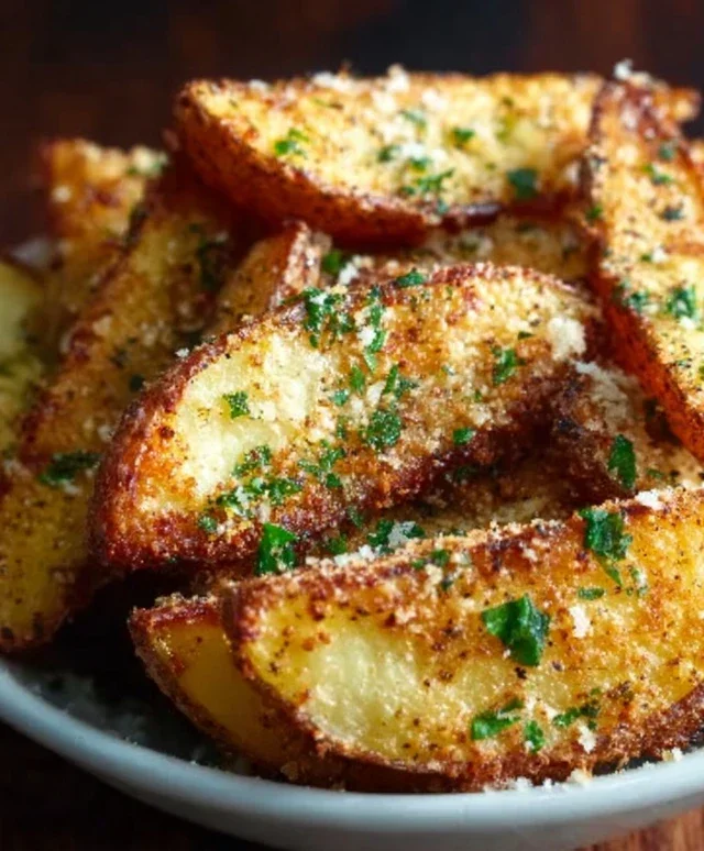 Baked Garlic Parmesan Potato Wedges