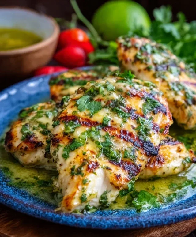 Grilled Salsa Verde Pepper Jack Chicken