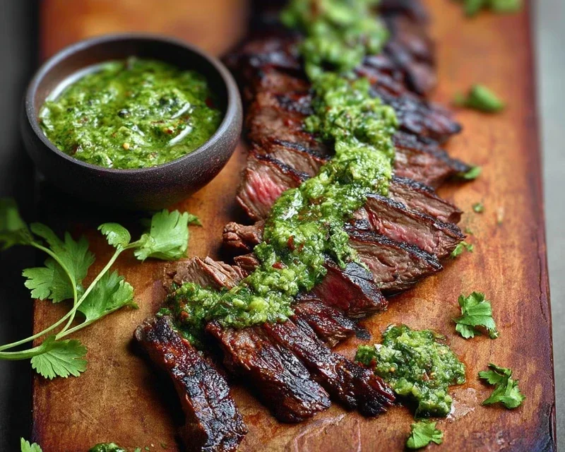 Skirt Steak Marinade Recipe with Chimichurri Recipe