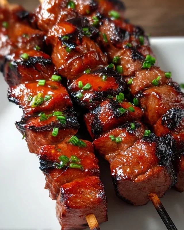 BBQ Beef Skewers with Filipino BBQ Marinade