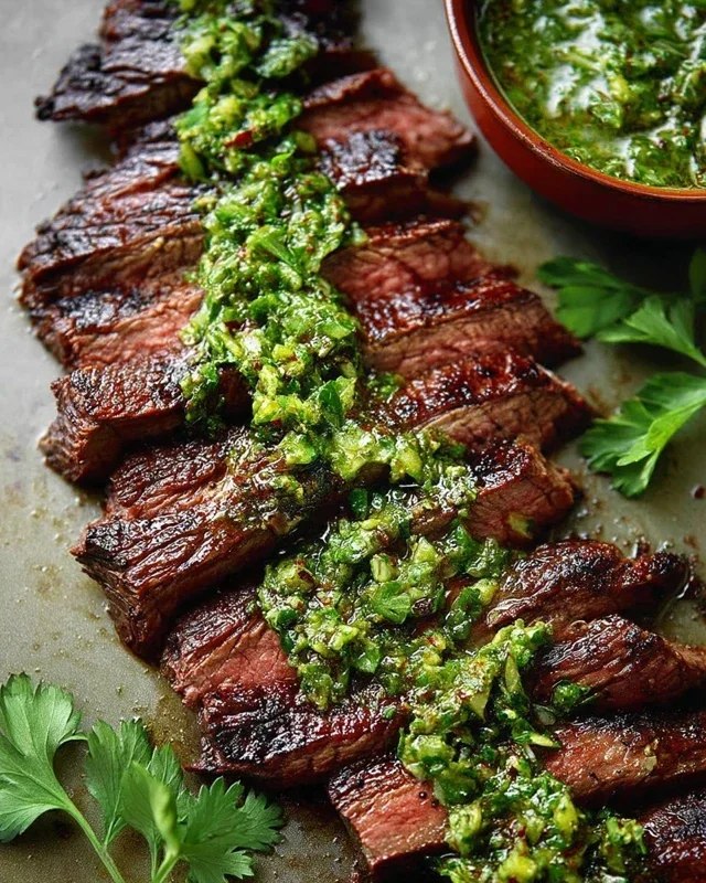 Skirt Steak Marinade Recipe with Chimichurri Recipe