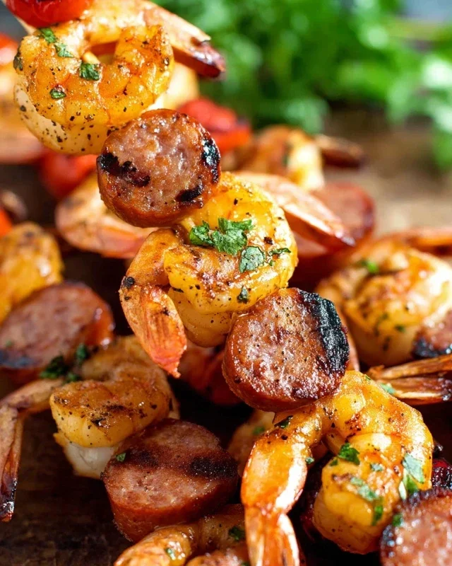 Sausage and Shrimp Kabobs