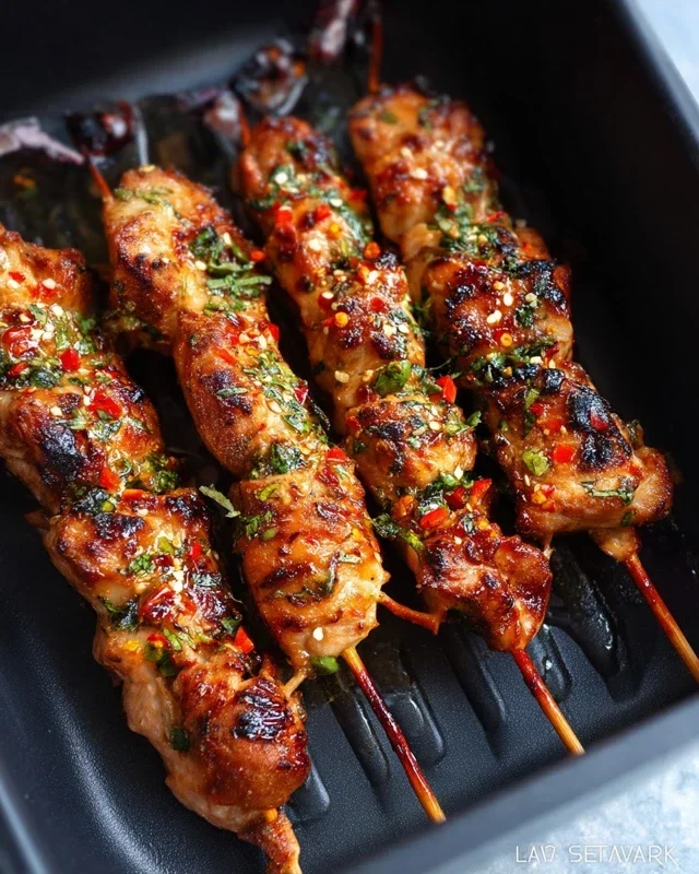 Bang Bang Chicken Skewers