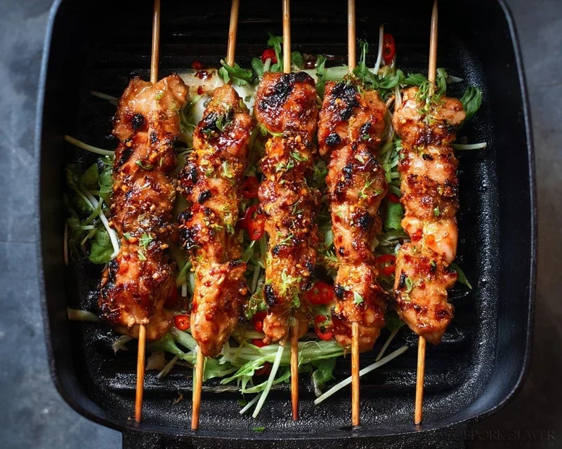 Bang Bang Chicken Skewers