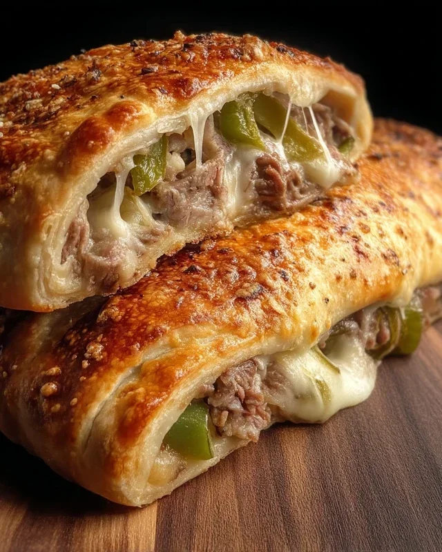 Philly Cheesesteak Stromboli