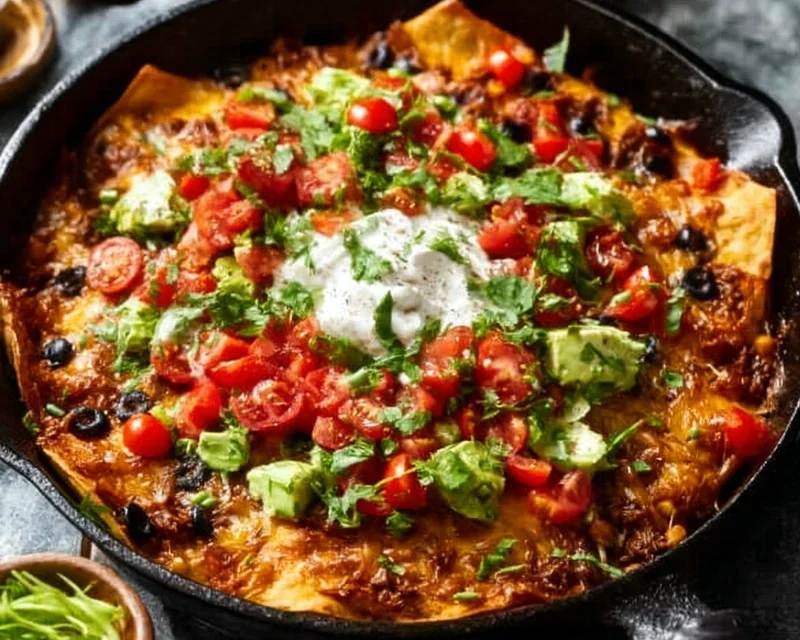 Beef Skillet Enchiladas